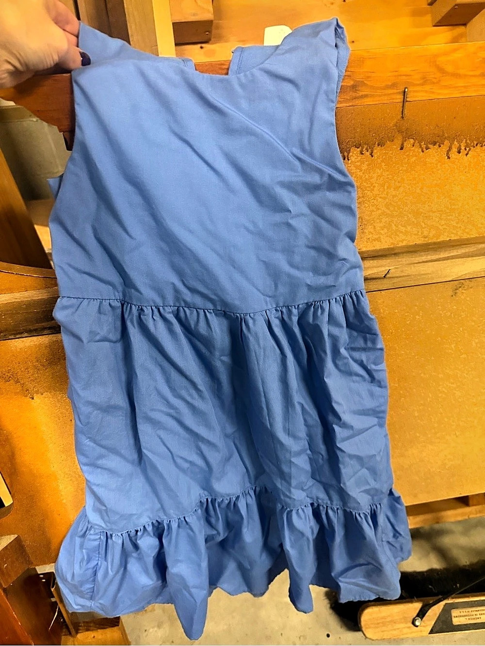 Abercrombie Kids Girls Blue Ruffle Dress Size 7/8 Like New
